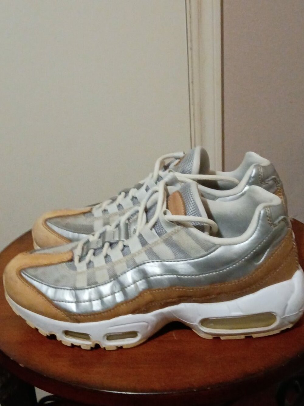 Nike Air Max 95 Se Prm Pure Platinum Silver Women's Shoes AH8697-002 Size 8 - Picture 9 of 13